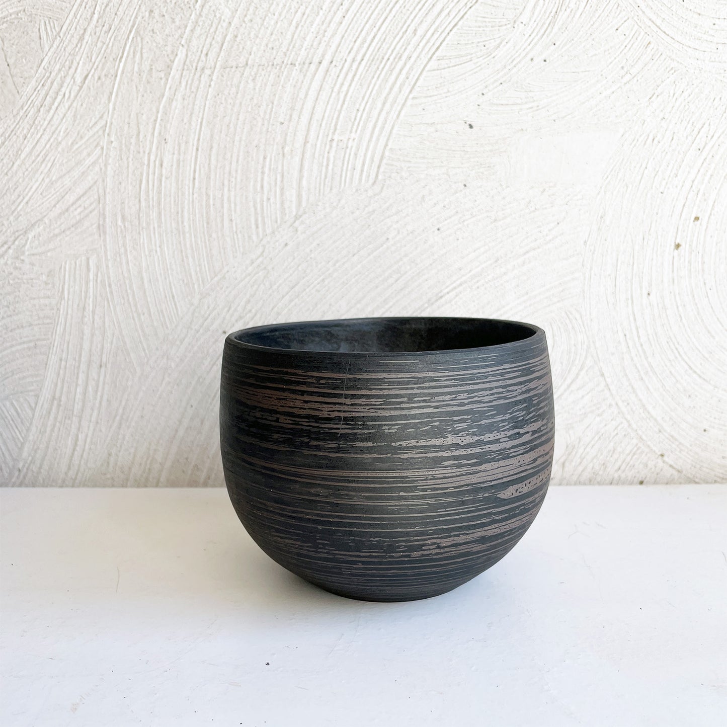 New! Deep Black and Brown Bowl