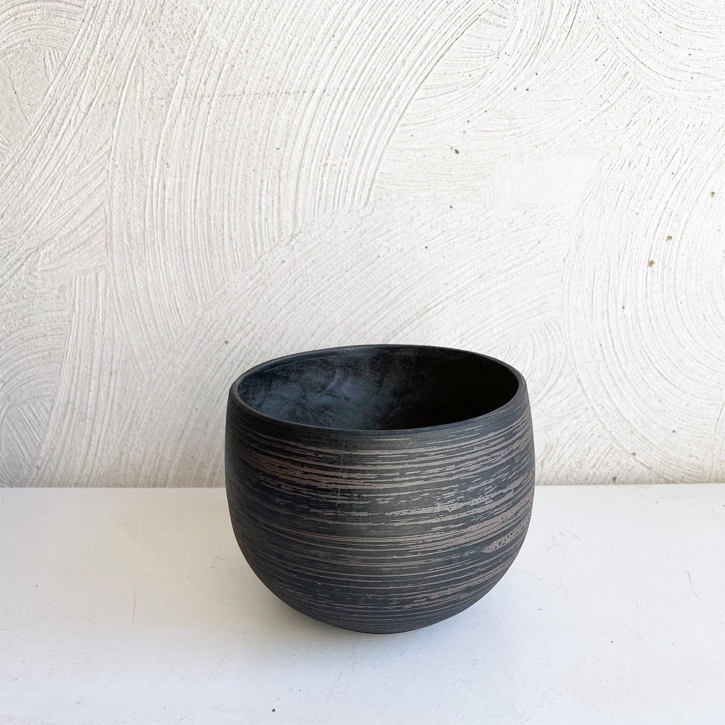 New! Deep Black and Brown Bowl