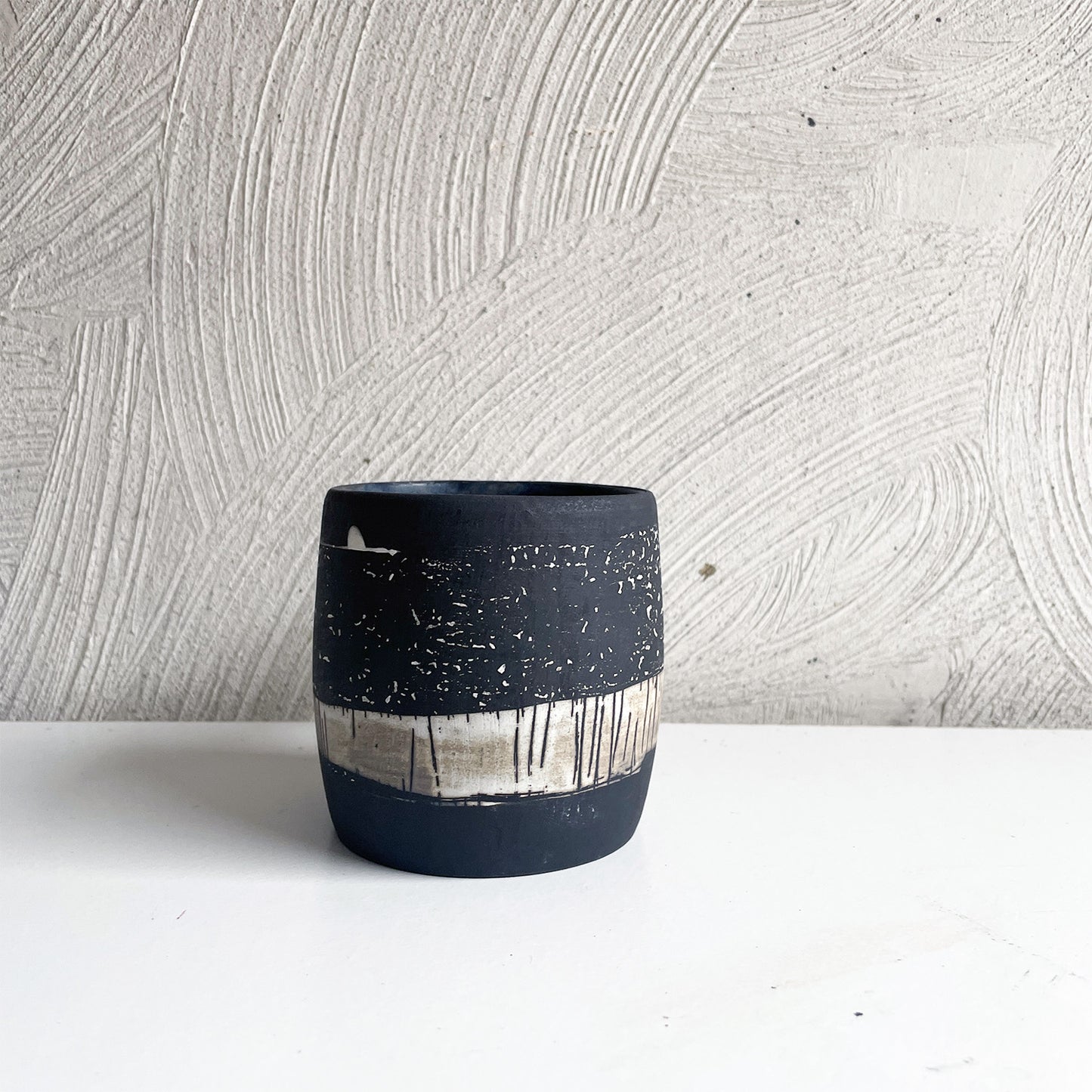 NEW! Black with White Mug