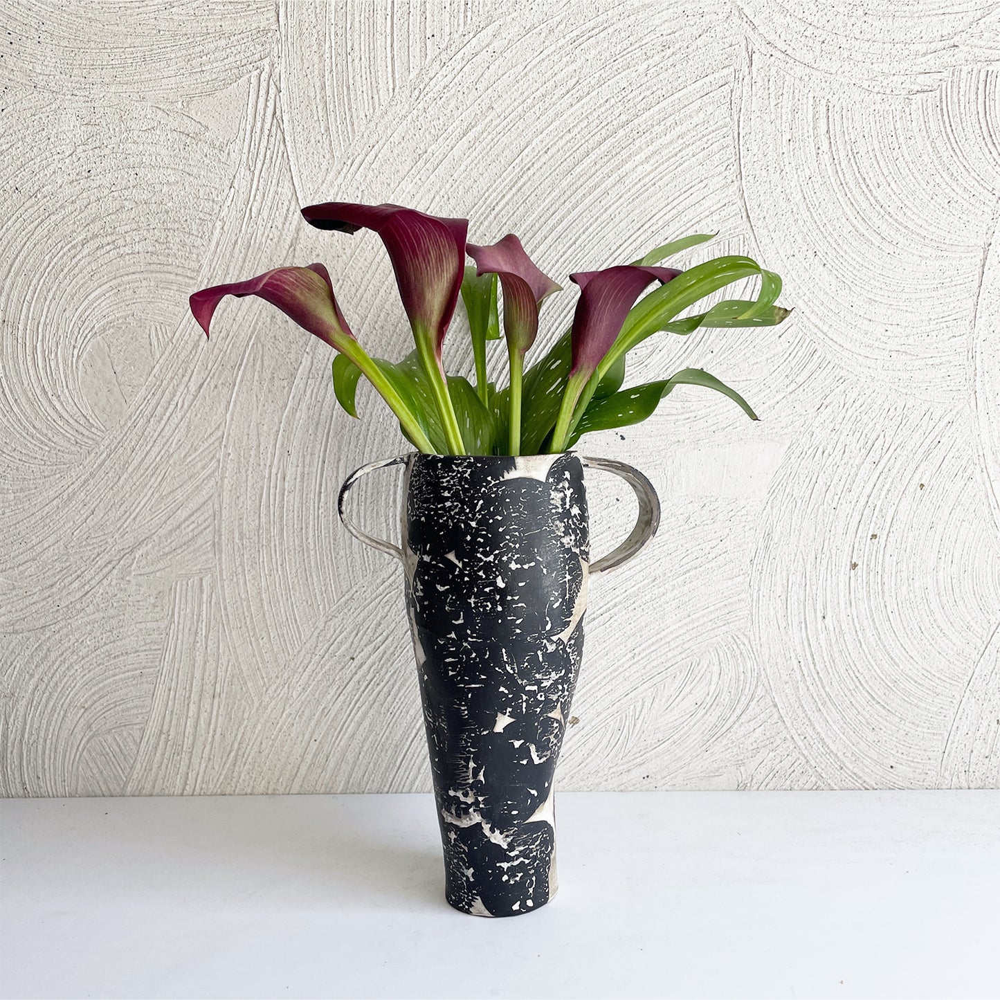 NEW! OOAK Vase in Black and White