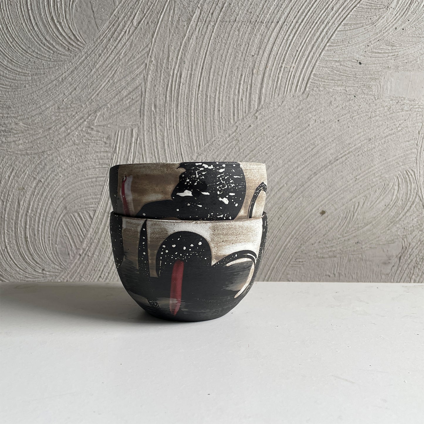 NEW! Small Black/White/Red Bowl
