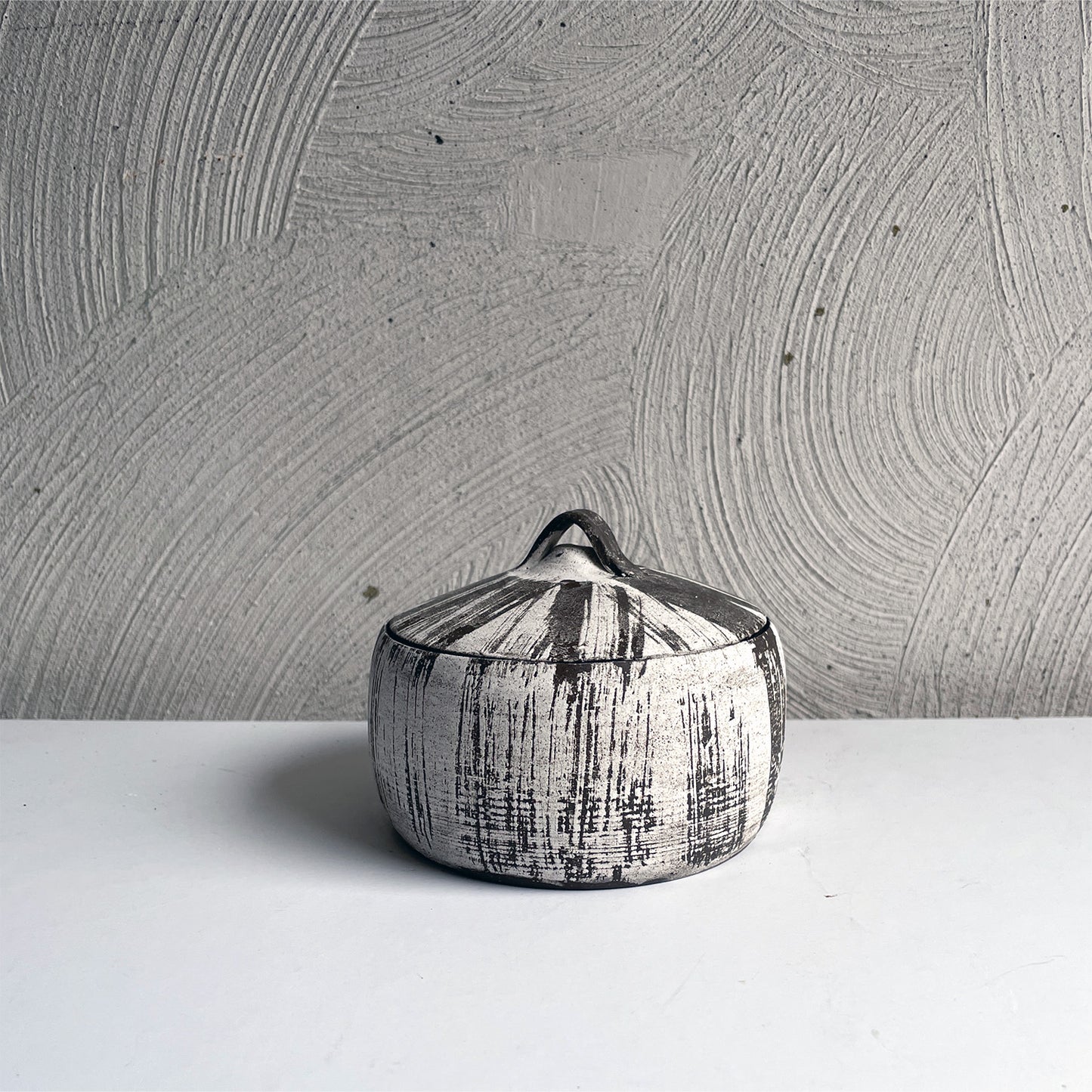 New! White Stripe Sugar Jar