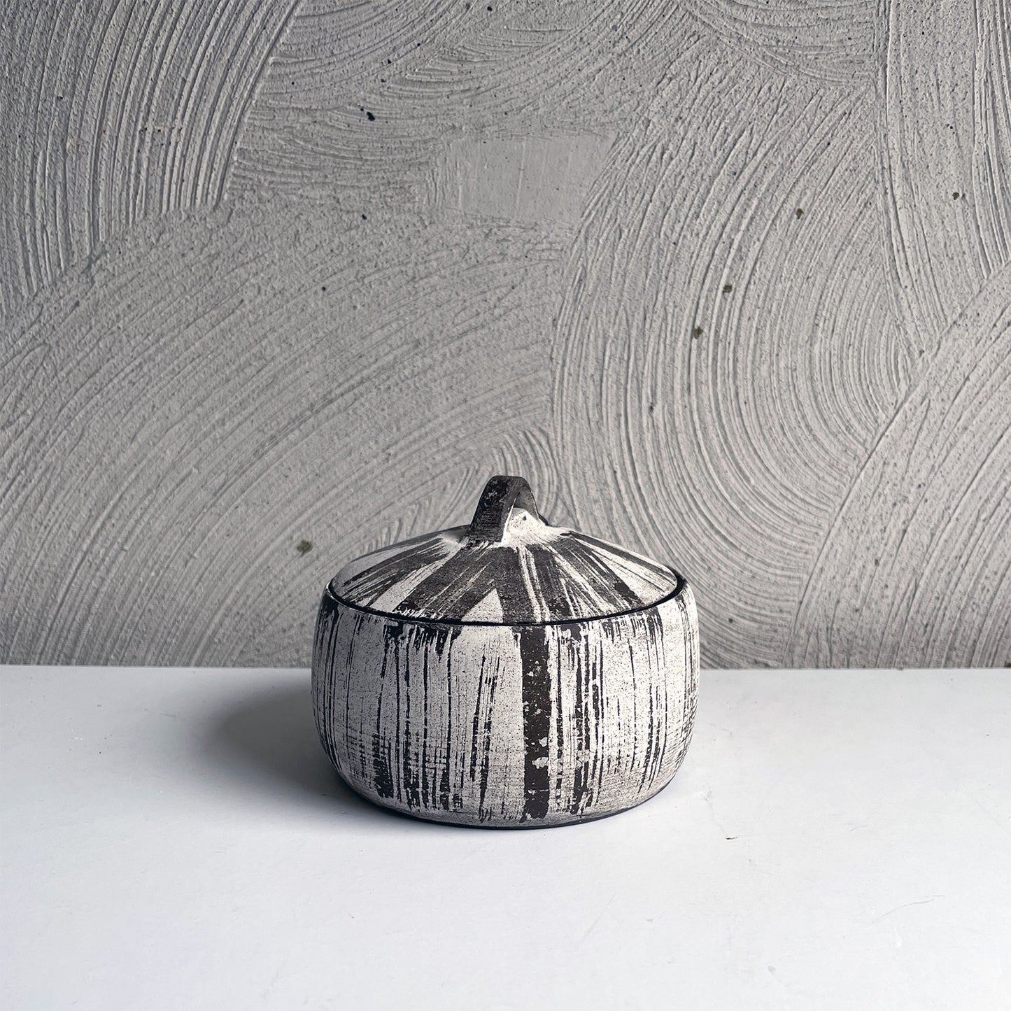 New! White Stripe Sugar Jar