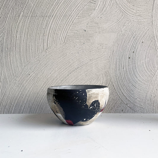 NEW! Black/White/Red Tea Bowl