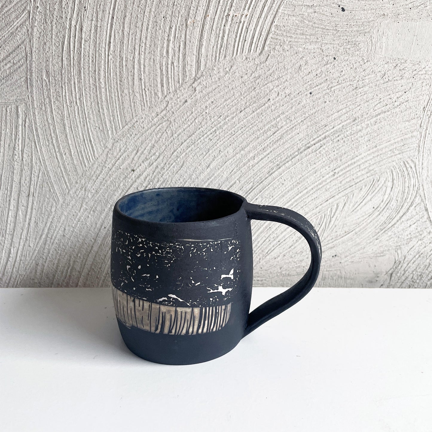 NEW! Black with White Mug