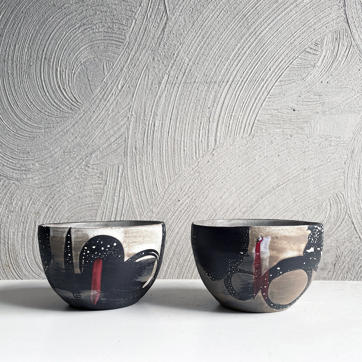 NEW! Small Black/White/Red Bowl