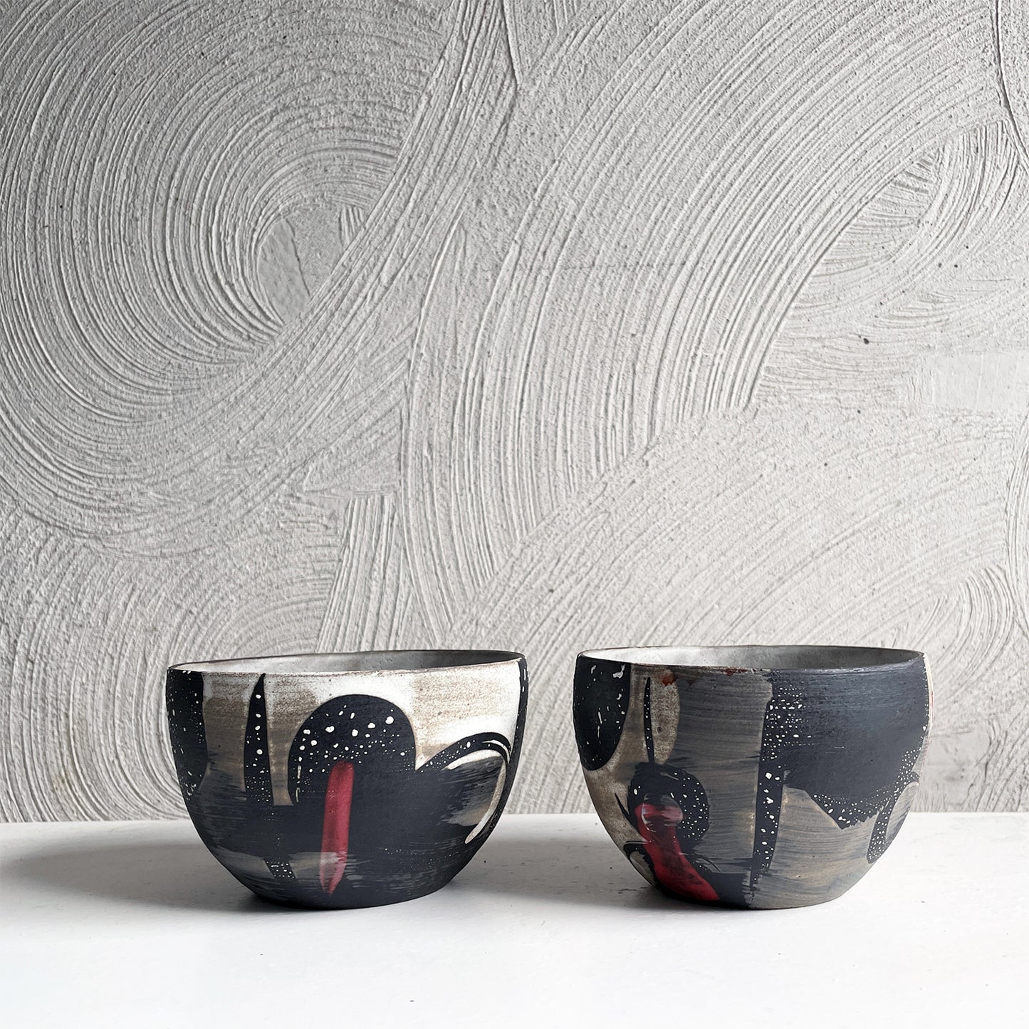 NEW! Small Black/White/Red Bowl