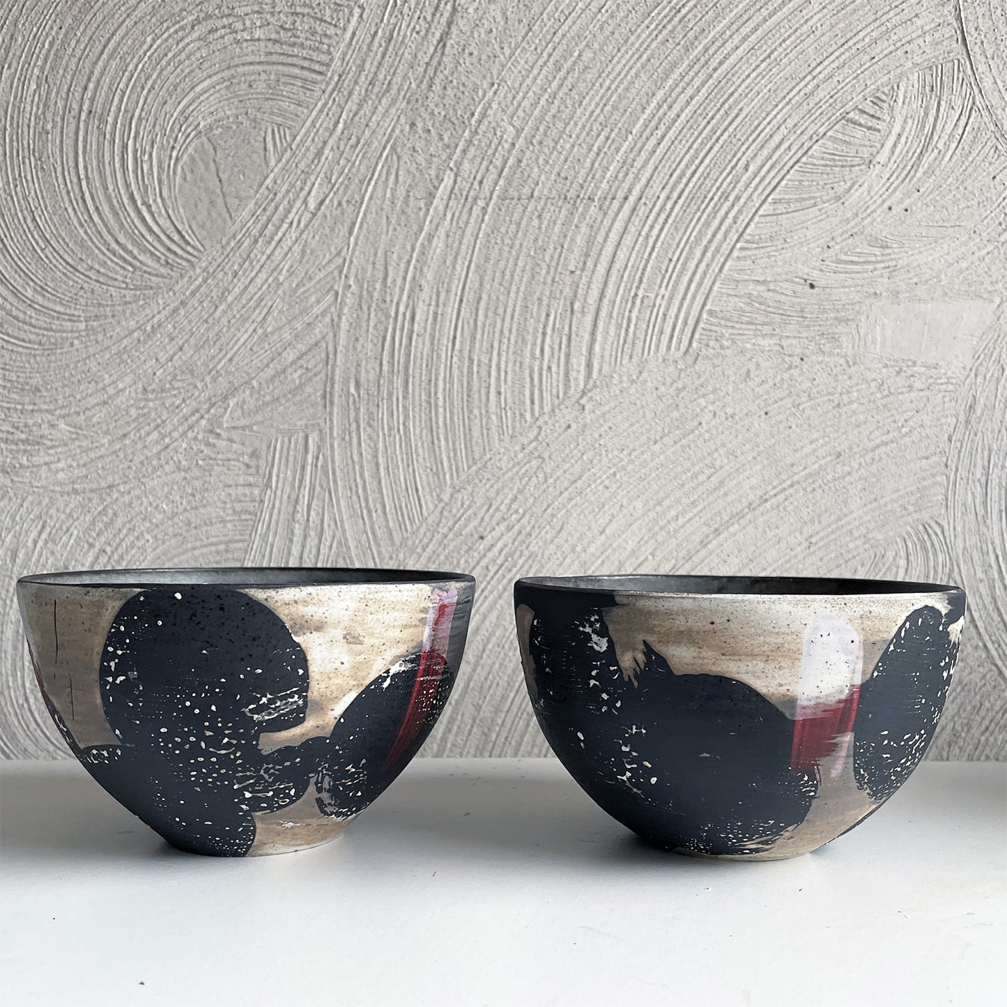 NEW! Small Black/White/Red Bowl