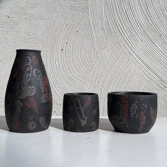NEW! Sake Set / Pitcher & Two Cups