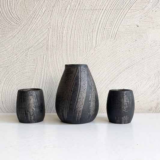 NEW! Sake Set / Pitcher & Two Cups