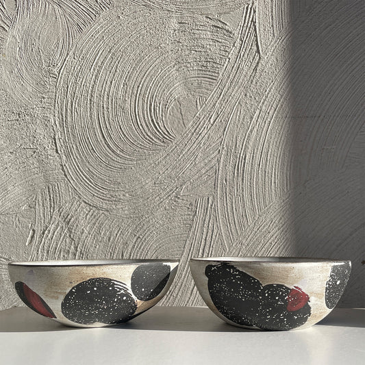 NEW! Small Black/White/Red Bowl