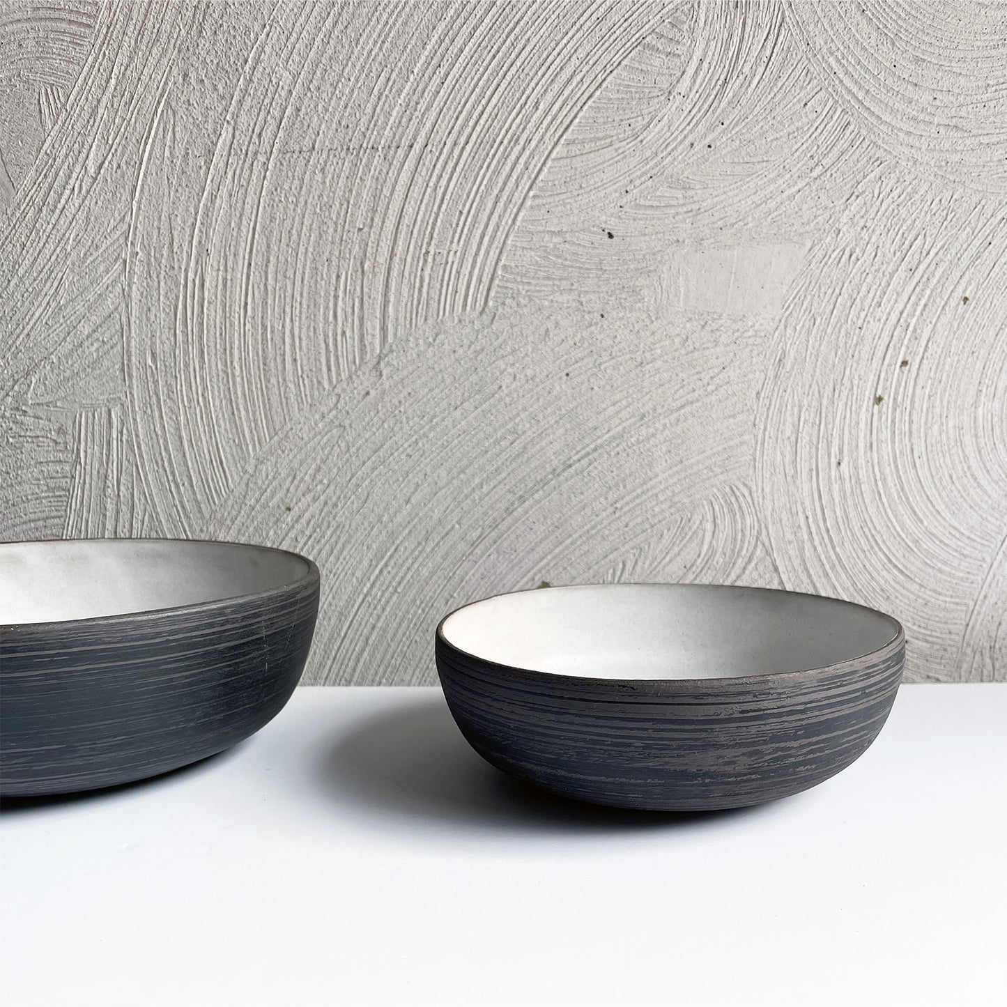 New! Medium and Small Black and Brown Bowls