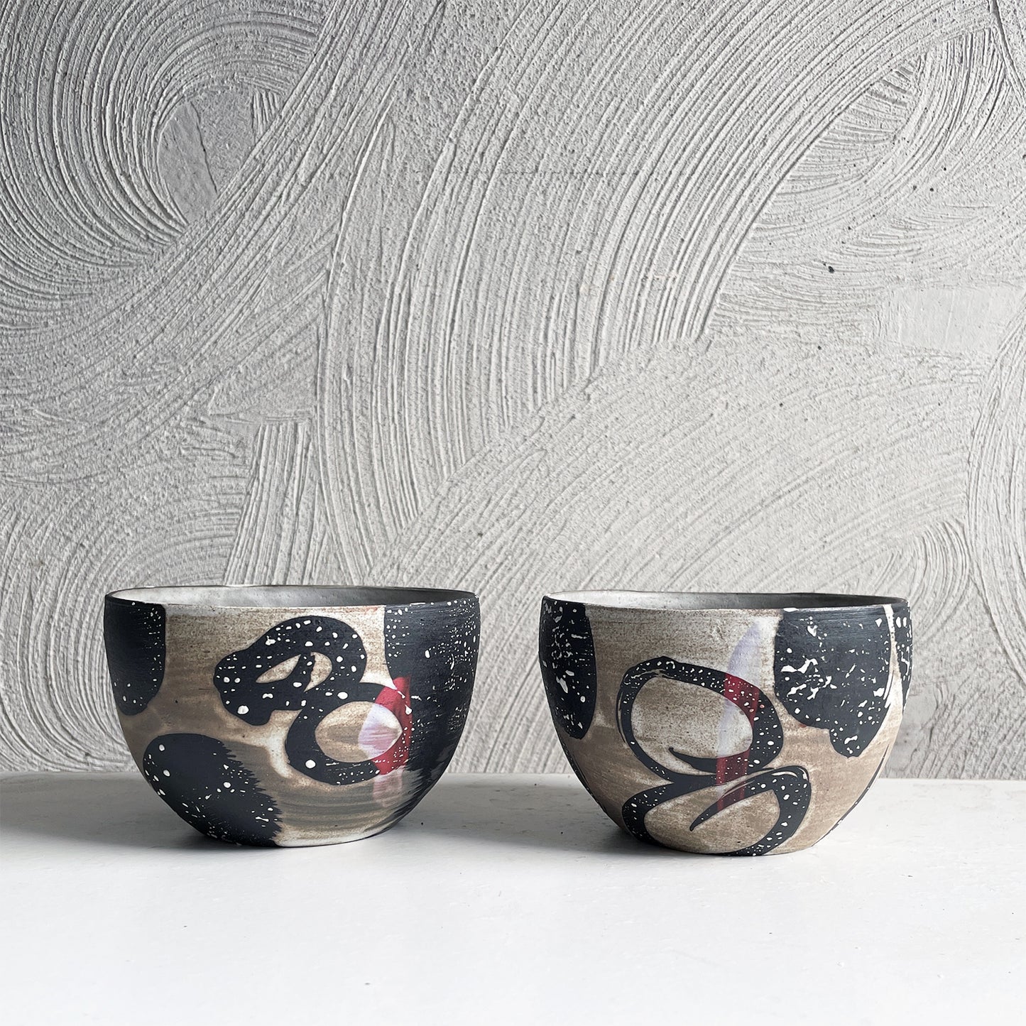 NEW! Small Black/White/Red Bowl