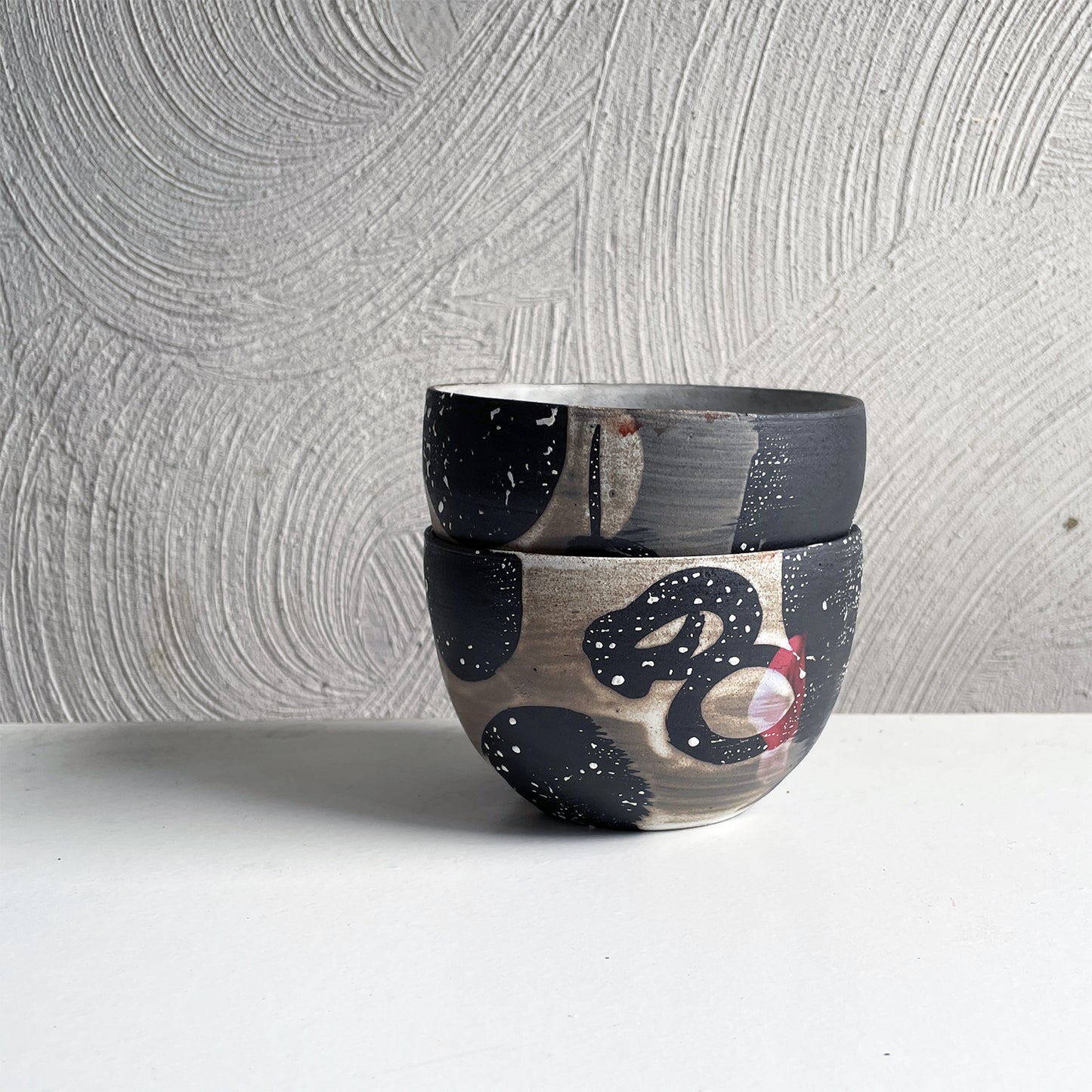 NEW! Small Black/White/Red Bowl