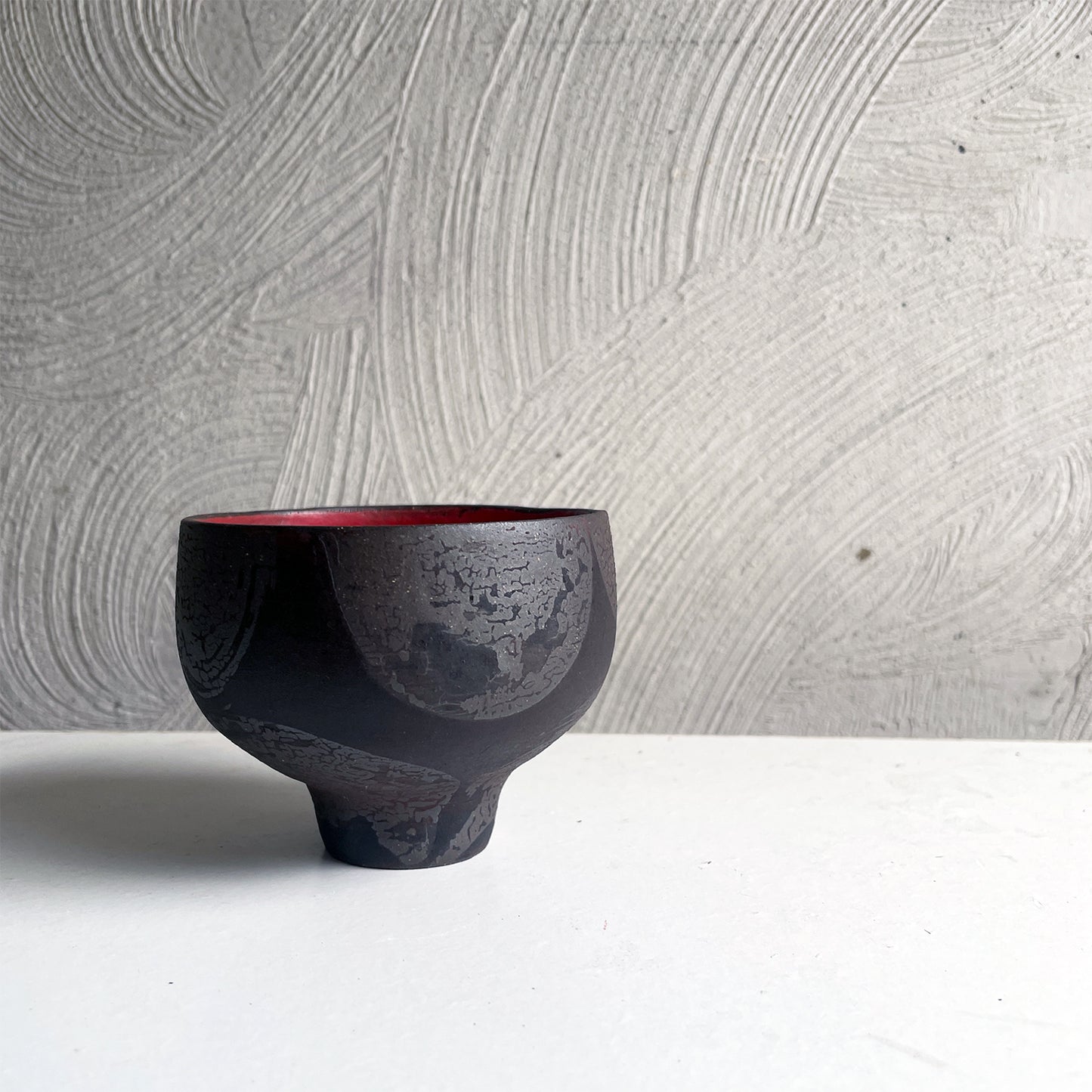 NEW! Night Tea Bowl with Red by SRS Ceramics
