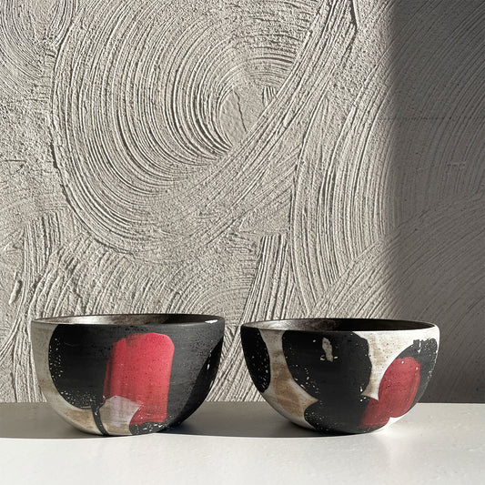 NEW! Small Black/White/Red Bowl