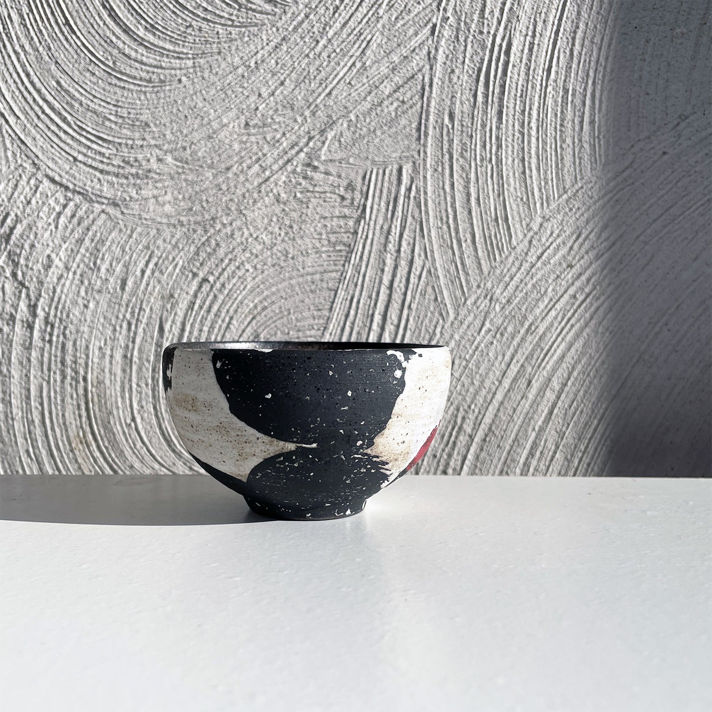 NEW! Black/White/Red Tea Bowl