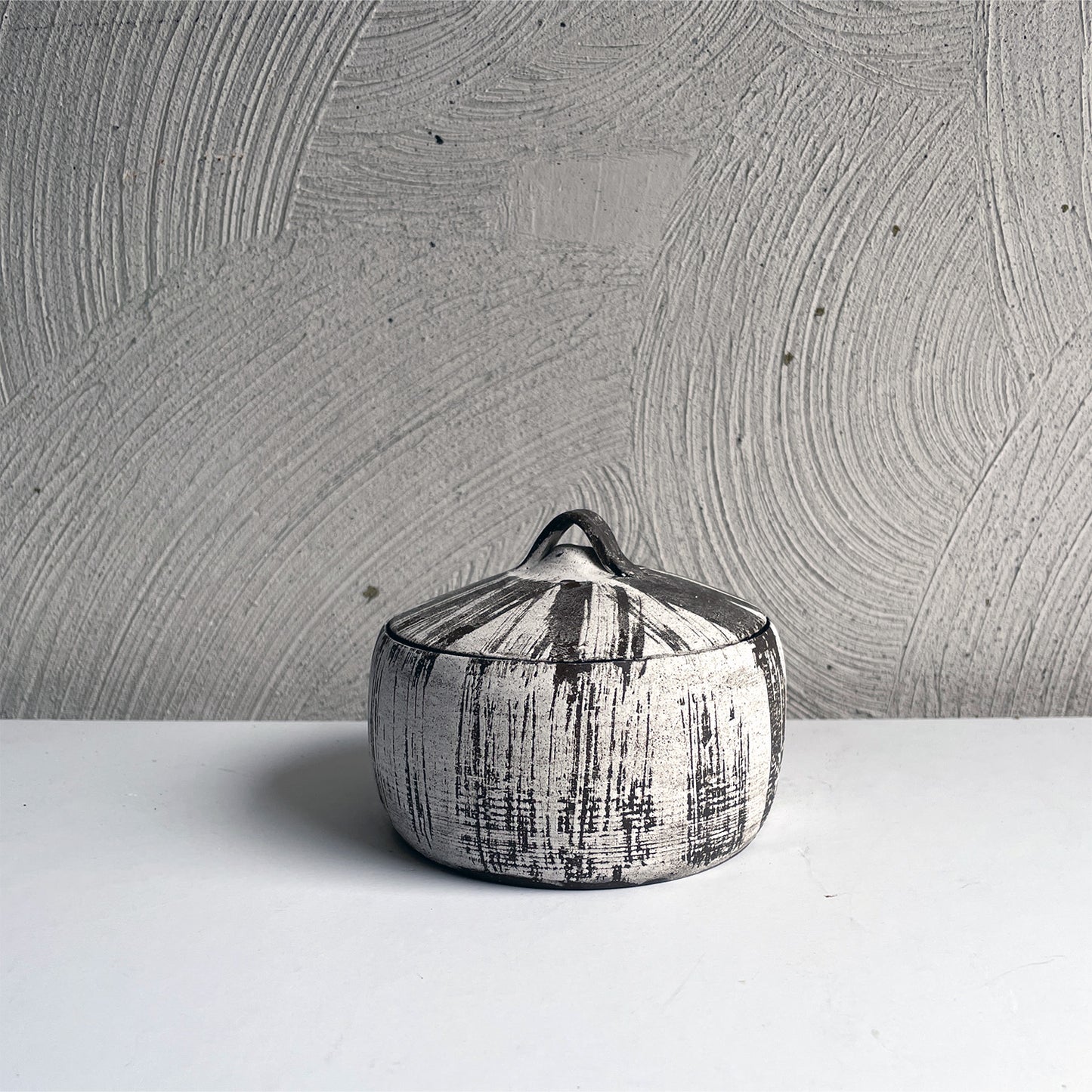 New! White Stripe Sugar Bowl