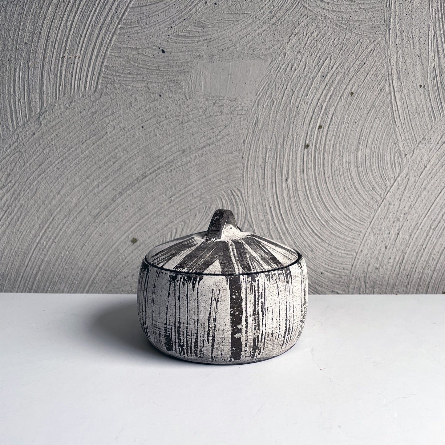 New! White Stripe Sugar Bowl