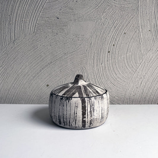 New! White Stripe Sugar Bowl